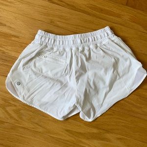 White Lulu Running Shorts